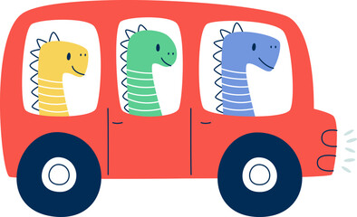 Dinosaurs In Bus