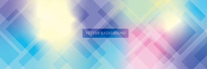 Vector Abstract Background with Spots and Rainbow Gradient. Horizontal banner. Fits for Cover design, Web and Printing.	