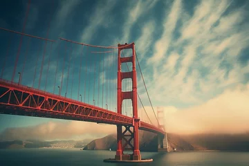 Photo sur Plexiglas Pont du Golden Gate golden gate bridge at sunset