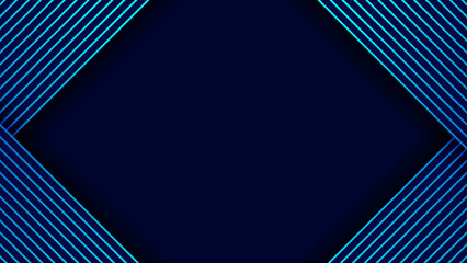 Vector abstract blue background with straight stripe lines, template banner, poster, cover for business, advertising, science, futuristic design concept.