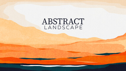 Abstract landscape with hilly terrain.
