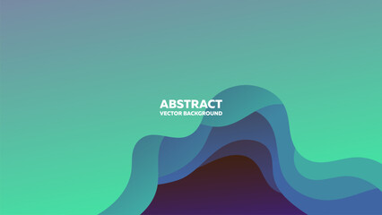 Abstract turquoise background with depth effect in minimalism style.