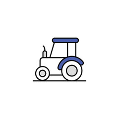 Tractor icon design with white background stock illustration