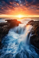 Fototapeta premium sunrise over the coast