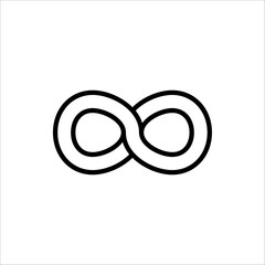 Infinity icon. Vector logos. Simple style, isolated on a white background.