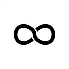 Infinity icon. Vector logos. Simple style, isolated on a white background.