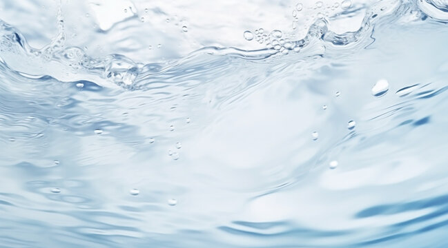 美しい水面に滴が舞う抽象的な背景用素材