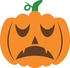 orange halloween pumpkin vector icon