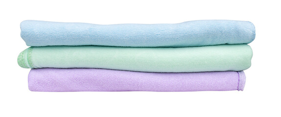 Colorful towels folded