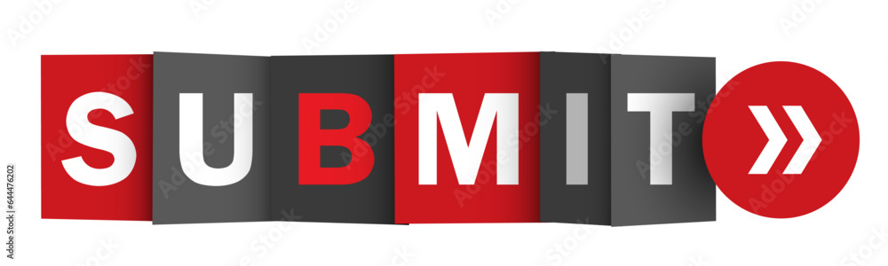Aufkleber submit red and gray vector web button