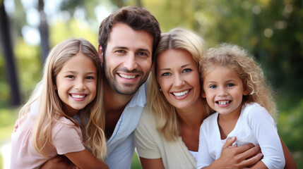 Obraz premium Happy Family in the Park