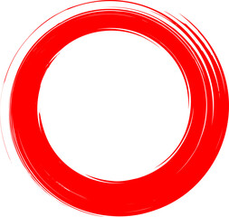 red round frame with background