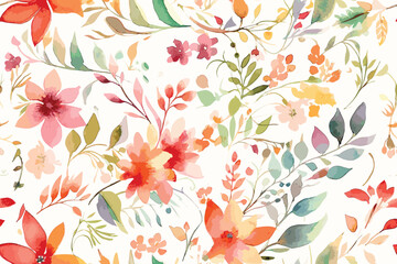 Vector seamless pattern. Pretty pattern in small flower. Small red flowers. White background. Ditsy floral background. The elegant the template for fashion prints.