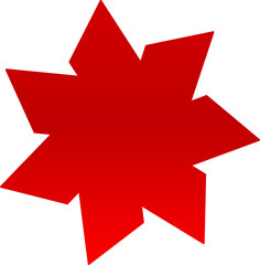 red star on white background