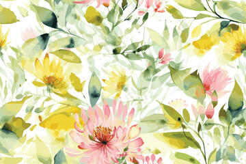 Vector seamless pattern. Pretty pattern in small flower. Small red flowers. White background. Ditsy floral background. The elegant the template for fashion prints. © A to Z