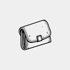 wallet icon in vector. type flat vector illustration on white background