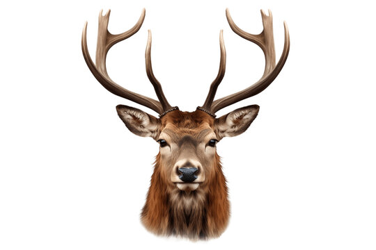Deer with Horns Isolated on a Transparent Background PNG. Generative Ai © Haider