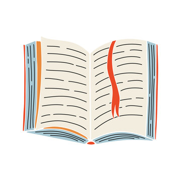 open book with red bookmark clip art preview