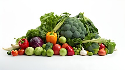 Fototapeta na wymiar fresh vegetables on white
