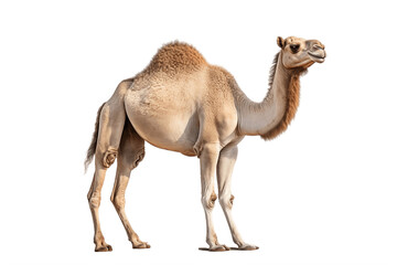Beautiful Camel Isolated on a Transparent Background PNG. Generative Ai