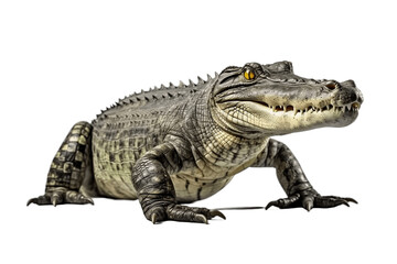 Alligator Isolated on a Transparent Background PNG. Generative Ai - obrazy, fototapety, plakaty