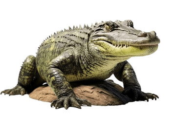 Beautiful Alligator Isolated on a Transparent Background PNG. Generative Ai