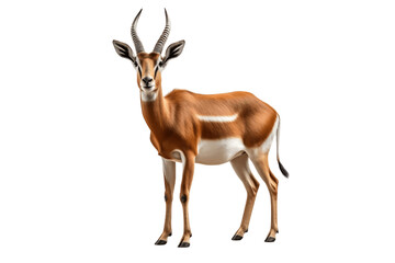 Beautiful Antelope Isolated on a Transparent Background PNG. Generative Ai