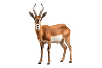 Portrait of a Antelope Isolated on a Transparent Background PNG. Generative Ai
