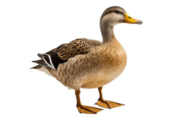 Graceful Duck Isolated on a Transparent Background PNG. Generative Ai