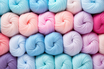 colourful wool yarn background  - obrazy, fototapety, plakaty