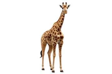 Foto op Aluminium Giraffe Isolated on a Transparent PNG Background. Generative Ai © Haider