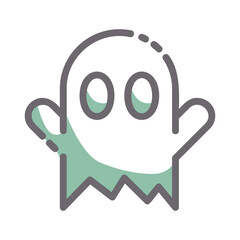 ghost horror two tones icon
