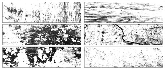 Collection of transparent background, distress texture, grunge black borders isolated on the background, monochrome texture, scratch grunge urban Background.
