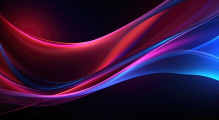 abstract futuristic neon background with glowing ascending lines. Fantastic wallpaper