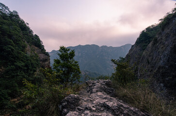 Yueqing Yandang Mountain Three Fold Waterfall Scenic Area, Zhejiang Province, China