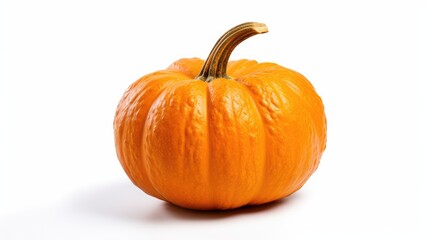 Orange big pumpkin on a light background. halloween