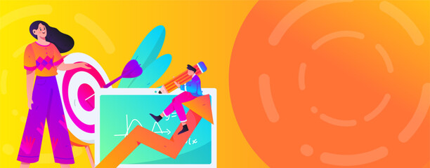 Education learning people flat vector concept hand drawn illustration