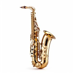 saxophone isolated on white background