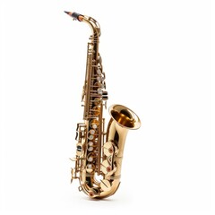 saxophone isolated on white background