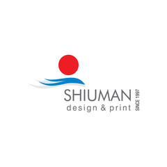 shiuman design & print logo design editable vector