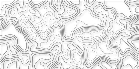 Contour map background. Vector geography scheme and terrain. Topography grid map. Stylized topographic contour map. Geographic line mountain relief. Abstract lines or wavy backdrop background.