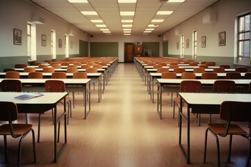 Fototapeta na wymiar Empty classroom at school.