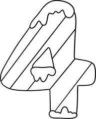  Christmas 4 Number - Festive Decor for New Year and Winter Celebrations