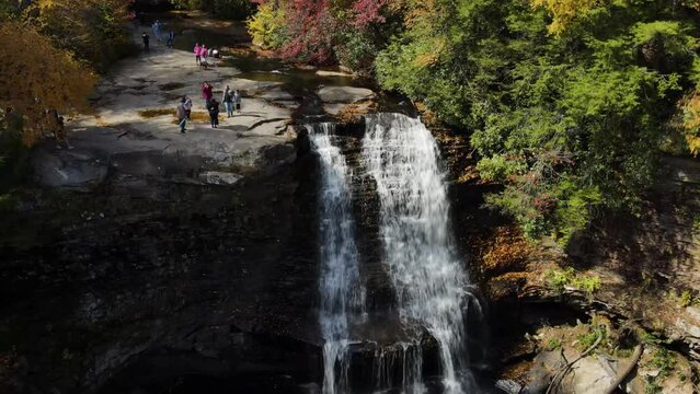 Aerial view of Swallow Falls State Park, Oakland, Maryland, United States.