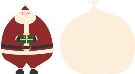 Big fat Santa Claus with lots of presents