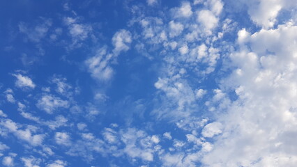 Nature Background. Sky and clouds on a spring working day morning