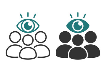 Supervision icon. Person vision. Illustration vector