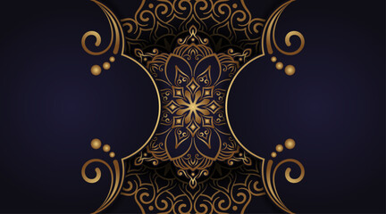 luxury background with golden mandala ornament