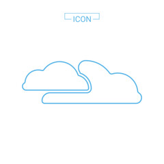 Clouds vector icon isolated on white background