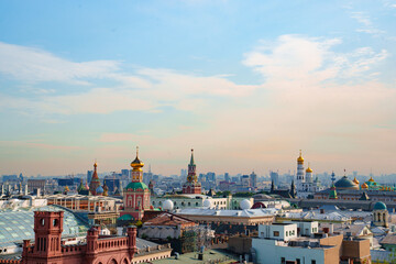 top view of the historical center of Moscow. 